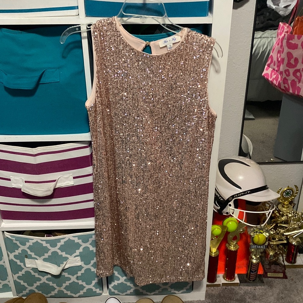 Pink womens size small she + sky dress
